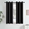 image:imageNICETOWN Grey Light Blocking Curtains 96 Inches Long 2 Panels for Living Room Bedroom Office Thermal Insulated Blackout Drapes Solid Grommet Noise Reducing Window Curtains W40Black