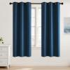 image:imageNICETOWN Grey Light Blocking Curtains 96 Inches Long 2 Panels for Living Room Bedroom Office Thermal Insulated Blackout Drapes Solid Grommet Noise Reducing Window Curtains W40Morrocan Blue