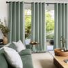 image:imageNICETOWN Grey Light Blocking Curtains 96 Inches Long 2 Panels for Living Room Bedroom Office Thermal Insulated Blackout Drapes Solid Grommet Noise Reducing Window Curtains W40Blush Pink