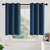 image:imageNICETOWN Grey Light Blocking Curtains 96 Inches Long 2 Panels for Living Room Bedroom Office Thermal Insulated Blackout Drapes Solid Grommet Noise Reducing Window Curtains W40Morrocan Blue