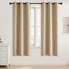 image:imageNICETOWN Grey Light Blocking Curtains 96 Inches Long 2 Panels for Living Room Bedroom Office Thermal Insulated Blackout Drapes Solid Grommet Noise Reducing Window Curtains W40Biscotti Beige