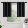 image:imageNICETOWN Grey Light Blocking Curtains 96 Inches Long 2 Panels for Living Room Bedroom Office Thermal Insulated Blackout Drapes Solid Grommet Noise Reducing Window Curtains W40Black