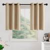 image:imageNICETOWN Grey Light Blocking Curtains 96 Inches Long 2 Panels for Living Room Bedroom Office Thermal Insulated Blackout Drapes Solid Grommet Noise Reducing Window Curtains W40Biscotti Beige