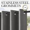 image:imageNICETOWN 100 Blackout Outdoor Curtains for Patio Waterproof 2 Panels Linen Textured Thermal Insulated IndoorOutside Drapes for Gazebo Privacy Sun Shades for Porch Garden W52 x L84 Inch NaturalGrey