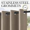 image:imageNICETOWN 100 Blackout Outdoor Curtains for Patio Waterproof 2 Panels Linen Textured Thermal Insulated IndoorOutside Drapes for Gazebo Privacy Sun Shades for Porch Garden W52 x L84 Inch NaturalTaupe