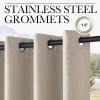 image:imageNICETOWN 100 Blackout Outdoor Curtains for Patio Waterproof 2 Panels Linen Textured Thermal Insulated IndoorOutside Drapes for Gazebo Privacy Sun Shades for Porch Garden W52 x L84 Inch NaturalNatural