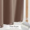 image:imageNICETOWN 2 Panels RodFree Outdoor Curtains for Patio Waterproof Sticky Top amp Back Tab Bottom with Free Rope for Wind Resistance Weatherproof Drapes for GazeboPorch W52 x L84 in Biscotti BeigeMocha