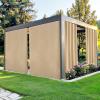image:imageNICETOWN 2 Panels RodFree Outdoor Curtains for Patio Waterproof Sticky Top amp Back Tab Bottom with Free Rope for Wind Resistance Weatherproof Drapes for GazeboPorch W52 x L84 in Biscotti BeigeBiscotti Beige