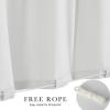 image:imageNICETOWN 2 Panels RodFree Outdoor Curtains for Patio Waterproof Sticky Top amp Back Tab Bottom with Free Rope for Wind Resistance Weatherproof Drapes for GazeboPorch W52 x L84 in Biscotti BeigeWhite