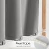 image:imageNICETOWN 2 Panels RodFree Outdoor Curtains for Patio Waterproof Sticky Top amp Back Tab Bottom with Free Rope for Wind Resistance Weatherproof Drapes for GazeboPorch W52 x L84 in Biscotti BeigeSilver Gray