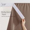 image:imageNICETOWN 2 Panels RodFree Outdoor Curtains for Patio Waterproof Sticky Top amp Back Tab Bottom with Free Rope for Wind Resistance Weatherproof Drapes for GazeboPorch W52 x L84 in Biscotti BeigeMocha