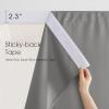image:imageNICETOWN 2 Panels RodFree Outdoor Curtains for Patio Waterproof Sticky Top amp Back Tab Bottom with Free Rope for Wind Resistance Weatherproof Drapes for GazeboPorch W52 x L84 in Biscotti BeigeSilver Gray