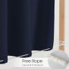 image:imageNICETOWN 2 Panels RodFree Outdoor Curtains for Patio Waterproof Sticky Top amp Back Tab Bottom with Free Rope for Wind Resistance Weatherproof Drapes for GazeboPorch W52 x L84 in Biscotti BeigeNavy Blue