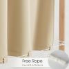 image:imageNICETOWN 2 Panels RodFree Outdoor Curtains for Patio Waterproof Sticky Top amp Back Tab Bottom with Free Rope for Wind Resistance Weatherproof Drapes for GazeboPorch W52 x L84 in Biscotti BeigeBiscotti Beige