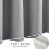 image:imageNICETOWN 2 Panels RodFree Outdoor Curtains for Patio Waterproof Sticky Top amp Back Tab Bottom with Free Rope for Wind Resistance Weatherproof Drapes for GazeboPorch W52 x L84 in Biscotti BeigeLinen Light Gray