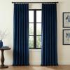 image:imageNICETOWN Sage Green Velvet Blackout Curtains 96 Inch Long for Bedroom Dorm DiningLiving Room Thermal Solid Heavy Matt Pinch Pleat Back Tab Track Window Treatment for Hall Theater 2 Panels 40 WNavy Blue