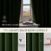 image:imageNICETOWN Sage Green Velvet Blackout Curtains 96 Inch Long for Bedroom Dorm DiningLiving Room Thermal Solid Heavy Matt Pinch Pleat Back Tab Track Window Treatment for Hall Theater 2 Panels 40 WOlive Green