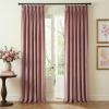 image:imageNICETOWN Sage Green Velvet Blackout Curtains 96 Inch Long for Bedroom Dorm DiningLiving Room Thermal Solid Heavy Matt Pinch Pleat Back Tab Track Window Treatment for Hall Theater 2 Panels 40 WBlush Pink