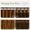 image:imageNICETOWN Sage Green Velvet Blackout Curtains 96 Inch Long for Bedroom Dorm DiningLiving Room Thermal Solid Heavy Matt Pinch Pleat Back Tab Track Window Treatment for Hall Theater 2 Panels 40 WGold Brown