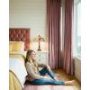 image:imageNICETOWN Sage Green Velvet Blackout Curtains 96 Inch Long for Bedroom Dorm DiningLiving Room Thermal Solid Heavy Matt Pinch Pleat Back Tab Track Window Treatment for Hall Theater 2 Panels 40 WBlush Pink