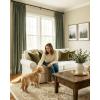 image:imageNICETOWN Sage Green Velvet Blackout Curtains 96 Inch Long for Bedroom Dorm DiningLiving Room Thermal Solid Heavy Matt Pinch Pleat Back Tab Track Window Treatment for Hall Theater 2 Panels 40 WSage Green