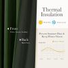 image:imageNICETOWN Sage Green Velvet Blackout Curtains 96 Inch Long for Bedroom Dorm DiningLiving Room Thermal Solid Heavy Matt Pinch Pleat Back Tab Track Window Treatment for Hall Theater 2 Panels 40 WOlive Green