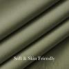 image:imageNICETOWN Sage Green Velvet Blackout Curtains 96 Inch Long for Bedroom Dorm DiningLiving Room Thermal Solid Heavy Matt Pinch Pleat Back Tab Track Window Treatment for Hall Theater 2 Panels 40 WSage Green