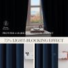 image:imageNICETOWN Sage Green Velvet Blackout Curtains 96 Inch Long for Bedroom Dorm DiningLiving Room Thermal Solid Heavy Matt Pinch Pleat Back Tab Track Window Treatment for Hall Theater 2 Panels 40 WNavy Blue