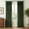 image:imageNICETOWN Sage Green Velvet Blackout Curtains 96 Inch Long for Bedroom Dorm DiningLiving Room Thermal Solid Heavy Matt Pinch Pleat Back Tab Track Window Treatment for Hall Theater 2 Panels 40 WOlive Green