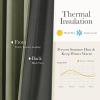 image:imageNICETOWN Sage Green Velvet Blackout Curtains 96 Inch Long for Bedroom Dorm DiningLiving Room Thermal Solid Heavy Matt Pinch Pleat Back Tab Track Window Treatment for Hall Theater 2 Panels 40 WSage Green