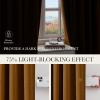 image:imageNICETOWN Sage Green Velvet Blackout Curtains 96 Inch Long for Bedroom Dorm DiningLiving Room Thermal Solid Heavy Matt Pinch Pleat Back Tab Track Window Treatment for Hall Theater 2 Panels 40 WGold Brown