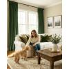 image:imageNICETOWN Sage Green Velvet Blackout Curtains 96 Inch Long for Bedroom Dorm DiningLiving Room Thermal Solid Heavy Matt Pinch Pleat Back Tab Track Window Treatment for Hall Theater 2 Panels 40 WOlive Green