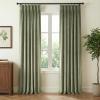 image:imageNICETOWN Sage Green Velvet Blackout Curtains 96 Inch Long for Bedroom Dorm DiningLiving Room Thermal Solid Heavy Matt Pinch Pleat Back Tab Track Window Treatment for Hall Theater 2 Panels 40 WSage Green