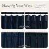 image:imageNICETOWN Sage Green Velvet Blackout Curtains 96 Inch Long for Bedroom Dorm DiningLiving Room Thermal Solid Heavy Matt Pinch Pleat Back Tab Track Window Treatment for Hall Theater 2 Panels 40 WNavy Blue