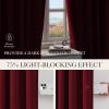 image:imageNICETOWN Sage Green Velvet Blackout Curtains 96 Inch Long for Bedroom Dorm DiningLiving Room Thermal Solid Heavy Matt Pinch Pleat Back Tab Track Window Treatment for Hall Theater 2 Panels 40 WRed