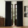 image:imageNICETOWN Sage Green Velvet Blackout Curtains 96 Inch Long for Bedroom Dorm DiningLiving Room Thermal Solid Heavy Matt Pinch Pleat Back Tab Track Window Treatment for Hall Theater 2 Panels 40 WBlack