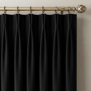image:imageNICETOWN Sage Green Velvet Blackout Curtains 96 Inch Long for Bedroom Dorm DiningLiving Room Thermal Solid Heavy Matt Pinch Pleat Back Tab Track Window Treatment for Hall Theater 2 Panels 40 WBlack