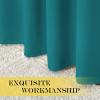 image:imageNICETOWN Peacock Teal Blackout Curtains 84inch Length  Chic Thermal Insulated Grommet Room Darkening Window Drapes for BedroomLiving Room 1 Panel W52 x L84