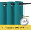 image:imageNICETOWN Peacock Teal Blackout Curtains 84inch Length  Chic Thermal Insulated Grommet Room Darkening Window Drapes for BedroomLiving Room 1 Panel W52 x L84