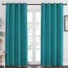 image:imageNICETOWN Peacock Teal Blackout Curtains 84inch Length  Chic Thermal Insulated Grommet Room Darkening Window Drapes for BedroomLiving Room 1 Panel W52 x L84