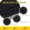 image:imageNICETOWN Blackout Bedroom Curtains for Windows 50 inch Long  Solid Thermal Insulated Grommet Light Reducing Black Panels Window Treatment for KitchenCafe Black 2 Panels 34 in x 50 in W x L