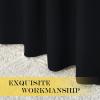 image:imageNICETOWN Blackout Black Curtain amp Drape 90 inches Long  Grommet Thermal Insulated Blackout Drape Light Blinds Room Darkening Window Treatment for Bedroom 1 Panel W52 x L90 Black