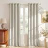 image:imageNICETOWN 100 Blackout Linen Beige Curtains 84 inches Long for Living Room White Liner Composite Grommet Bedroom Thermal Drapes Casual Home Decor Window Treatments 2 Panels W52 x L84Ivory