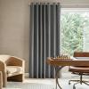 image:imageNICETOWN 100 Blackout Linen Beige Curtains 84 inches Long for Living Room White Liner Composite Grommet Bedroom Thermal Drapes Casual Home Decor Window Treatments 2 Panels W52 x L84Grey