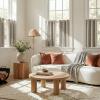 image:imageNICETOWN 100 Blackout Linen Beige Curtains 84 inches Long for Living Room White Liner Composite Grommet Bedroom Thermal Drapes Casual Home Decor Window Treatments 2 Panels W52 x L84Beige