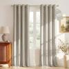 image:imageNICETOWN 100 Blackout Linen Beige Curtains 84 inches Long for Living Room White Liner Composite Grommet Bedroom Thermal Drapes Casual Home Decor Window Treatments 2 Panels W52 x L84Beige