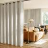 image:imageNICETOWN 100 Blackout Linen Beige Curtains 84 inches Long for Living Room White Liner Composite Grommet Bedroom Thermal Drapes Casual Home Decor Window Treatments 2 Panels W52 x L84Ivory