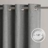 image:imageNICETOWN 100 Blackout Linen Beige Curtains 84 inches Long for Living Room White Liner Composite Grommet Bedroom Thermal Drapes Casual Home Decor Window Treatments 2 Panels W52 x L84Grey