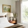 image:imageNICETOWN 100 Blackout Linen Beige Curtains 84 inches Long for Living Room White Liner Composite Grommet Bedroom Thermal Drapes Casual Home Decor Window Treatments 2 Panels W52 x L84Beige