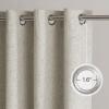 image:imageNICETOWN 100 Blackout Linen Beige Curtains 84 inches Long for Living Room White Liner Composite Grommet Bedroom Thermal Drapes Casual Home Decor Window Treatments 2 Panels W52 x L84Beige